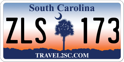 SC license plate ZLS173