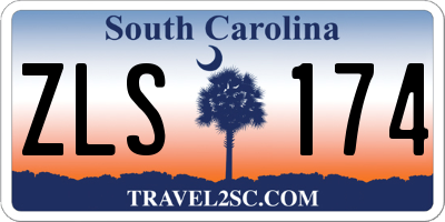 SC license plate ZLS174