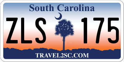 SC license plate ZLS175