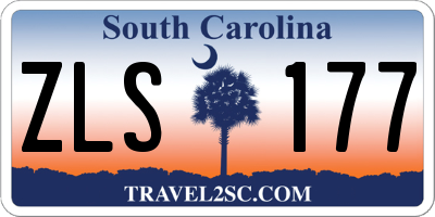 SC license plate ZLS177