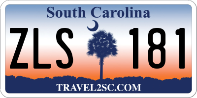 SC license plate ZLS181
