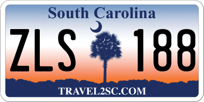 SC license plate ZLS188