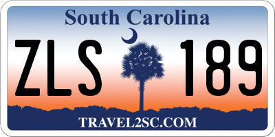 SC license plate ZLS189
