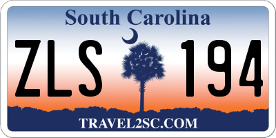 SC license plate ZLS194