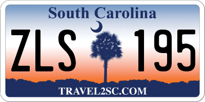 SC license plate ZLS195