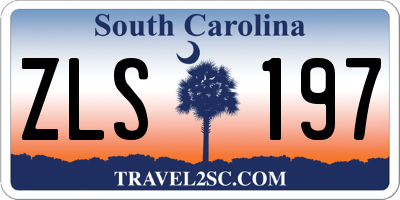 SC license plate ZLS197