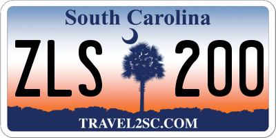SC license plate ZLS200