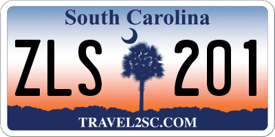 SC license plate ZLS201