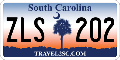 SC license plate ZLS202