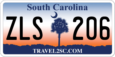 SC license plate ZLS206