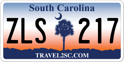 SC license plate ZLS217