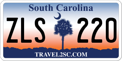 SC license plate ZLS220