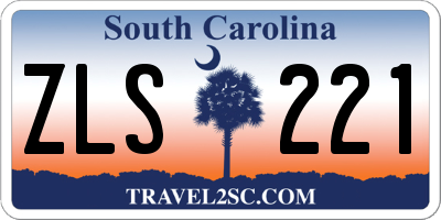 SC license plate ZLS221