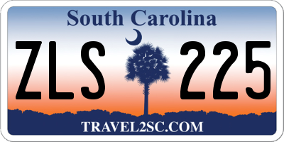 SC license plate ZLS225