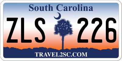 SC license plate ZLS226