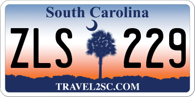SC license plate ZLS229