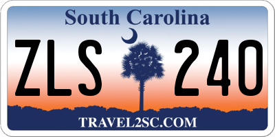 SC license plate ZLS240