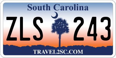 SC license plate ZLS243