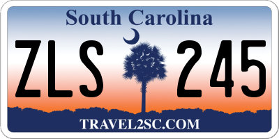 SC license plate ZLS245