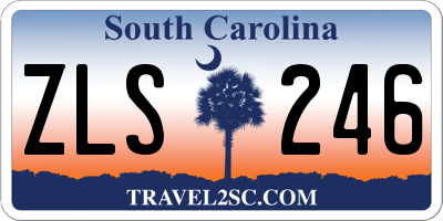 SC license plate ZLS246