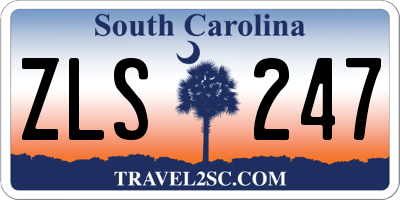 SC license plate ZLS247