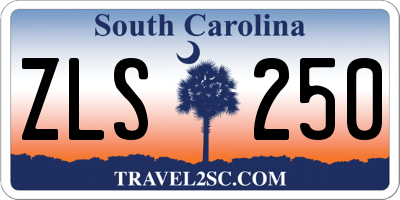 SC license plate ZLS250