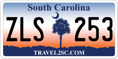 SC license plate ZLS253