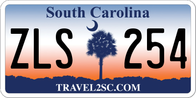SC license plate ZLS254