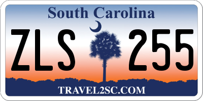 SC license plate ZLS255