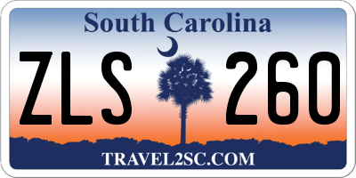 SC license plate ZLS260