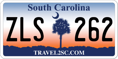 SC license plate ZLS262