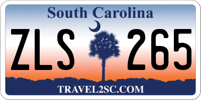 SC license plate ZLS265
