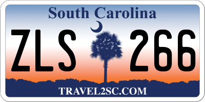 SC license plate ZLS266