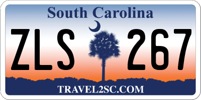 SC license plate ZLS267