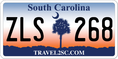 SC license plate ZLS268