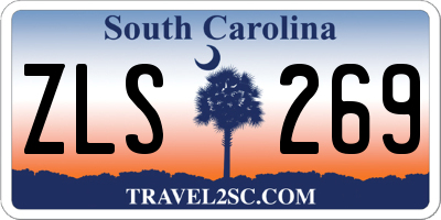 SC license plate ZLS269