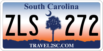 SC license plate ZLS272