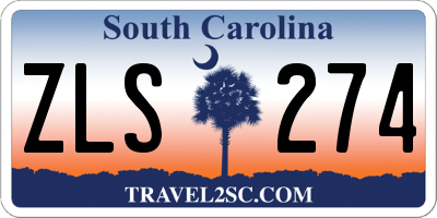 SC license plate ZLS274