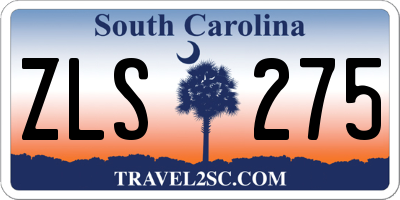 SC license plate ZLS275