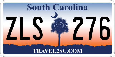 SC license plate ZLS276