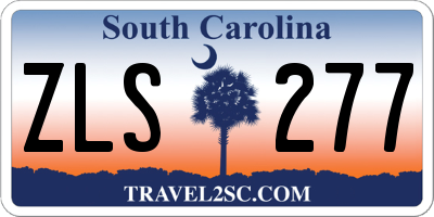 SC license plate ZLS277