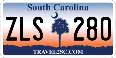 SC license plate ZLS280