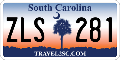 SC license plate ZLS281