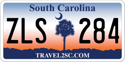 SC license plate ZLS284