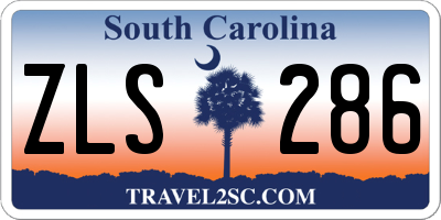 SC license plate ZLS286