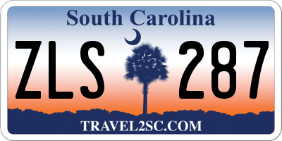 SC license plate ZLS287