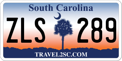 SC license plate ZLS289