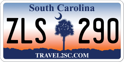 SC license plate ZLS290