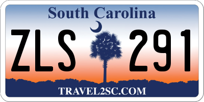 SC license plate ZLS291