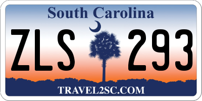 SC license plate ZLS293